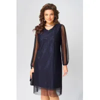 Платье Fita 1383 Вецена темно-синий