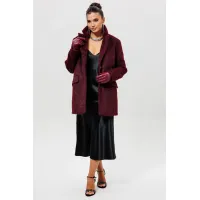 Пальто Mislana 1148 бордовый