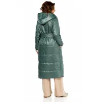 Пальто Диамант 1893 бежево-зелёный