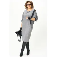 Платье Карина Делюкс М-1402 серый