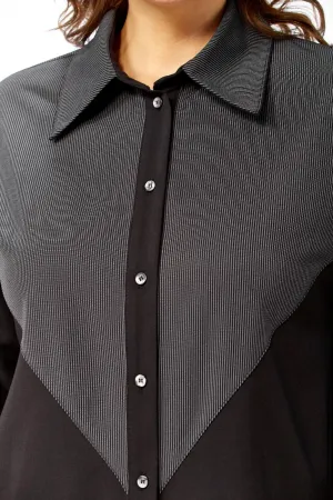 Рубашки Avenue 0353 черный, полоска черный+белый