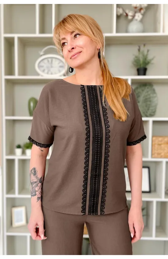 Блузка Rumoda 2216 коричневый