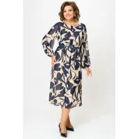 Платье Карина Делюкс М-1374 синий