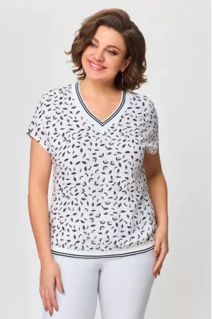 Блузка Дали 2611 черно-белый