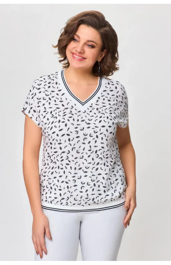 Блузка Дали 2611 черно-белый