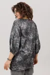 Блузка Anelli 1665.1 графитовый гербарий