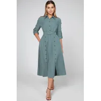 Платье Bazalini 5013 приглушенно-зеленый Платье Bazalini 5013 приглушенно-зеленый