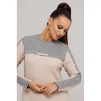 Платье Галеан Cтиль 995 бежевый с серым