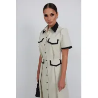 Платье Vesnaletto 4401 оттенки бежево-серый