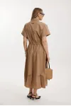 Платье Kaloris 2305 коричнево-бежевый