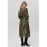 Платье Anelli 1733 Зеленый леопард