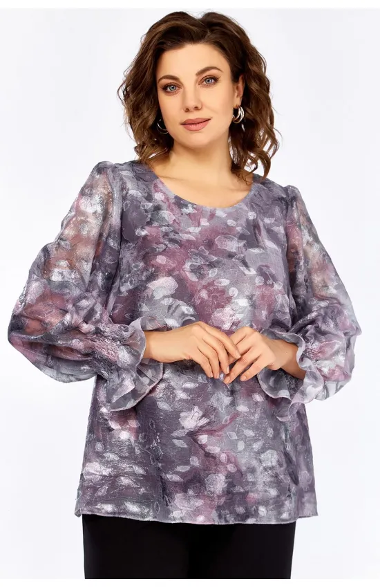 Блузка Swallow 803.6 серо-розовый