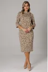 Платье Anastasia 1303 кофейный (анималистический принт)