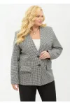 Пиджак Your Size 2265/170 Черно-белый в «гусиную лапку»