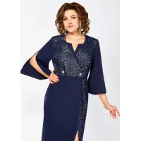 Платье Mira Fashion 5574 темно-синий