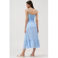 Платье Lenata 16501 голубой с рисунком