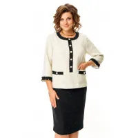 Платье Vi Oro 1216-2 молочный-черный