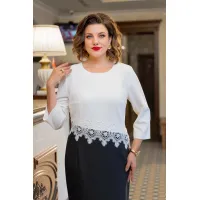 Платье Vi Oro 1231 белый-черный