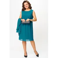 Платье Карина Делюкс М-1390 морская волна