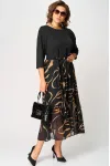 Платье Eva Grant 7216C черый+принт Платье Eva Grant 7216C черый+принт