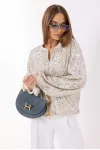 Куртка Vesnaletto 4241 бежевый с паетками