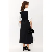 Платье Лиона-Стиль 970 черный с белым