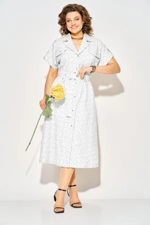 Платье Лилиана 1521 белый+горох Платье Лилиана 1521 белый+горох