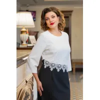 Платье Vi Oro 1231 белый-черный