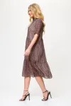 Платье Talia Fashion 424 геометрический принт в черно- коричневых тонах.