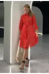 Платье I3I Fashion 102/2 красное в белый горошек