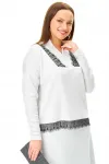 Кофта T&n 7723 белый с блеском.