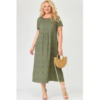 Платье Lady Three Stars 2487 олива Платье Lady Three Stars 2487 олива