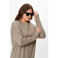 Платье Sova 11255 серый песок