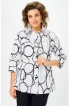 Блузка Белэльстиль 877-326 белый+черный Блузка Белэльстиль 877-326 белый+черный