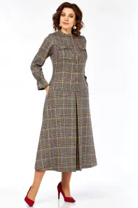 Платье Celentano 5077 серая клетка