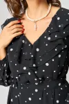Платье Eva Grant 7297В черный в белый горох Платье Eva Grant 7297В черный в белый горох