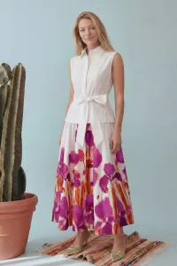 Платье Lokka 1923 белый/фиолетовый/бордо