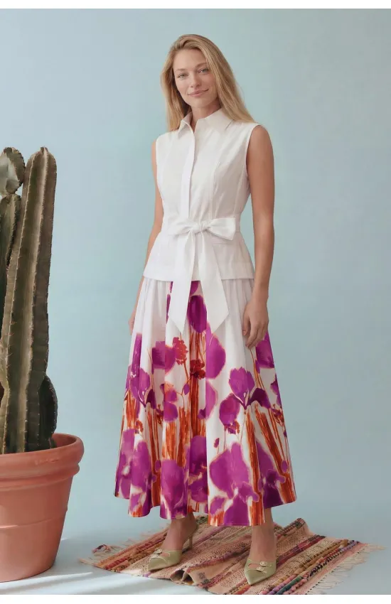 Платье Lokka 1923 белый/фиолетовый/бордо