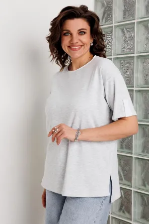 Блузка Begimoda 4163 серый меланж