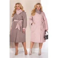 Пальто Shetti 2113 пудра+темная пудра