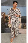 Платье Vittoria Queen 25283 дизайн серый/молочный