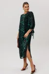 Платье Anelli 1733 Леопардовый изумруд