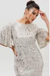 Платье Mislana 1037/1 серебро Платье Mislana 1037/1 серебро