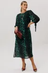 Платье Anelli 1733 Леопардовый изумруд