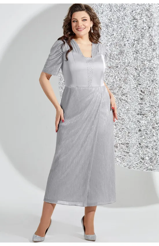 Платье Mira Fashion 5530-2 серебро