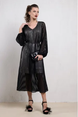 Платье Avanti 1459 чёрно-бежевый