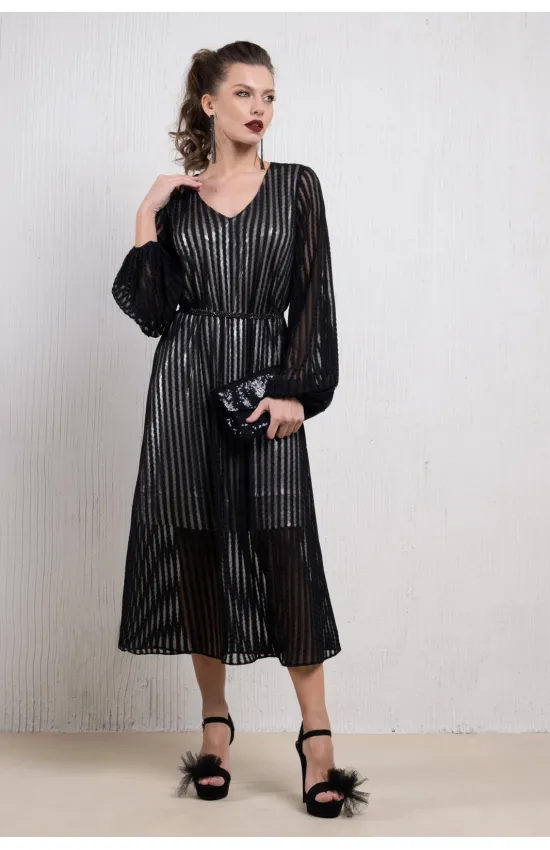 Платье Avanti 1459 чёрно-бежевый