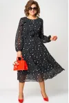 Платье Eva Grant 7177 черный в горох