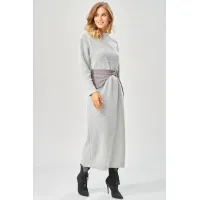 Платье Laikony 573 серый диагональ