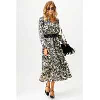 Платье Laikony L-943 черно-белый Платье Laikony L-943 черно-белый